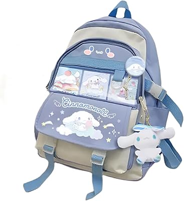 Mignon sac à dos kawaii cinnamoroll kurome cartoon school book bag avec broche