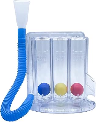 Exercice pulmonaire à respiration profonde, spiromètre respiratoire à trois billes, sanitaire et lavable
