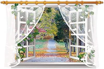 Autocollant adhésif 3d créatif pour fenêtre de salon de chambre à coucher, autocollant