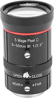 Objectif zoom 5-50 mm f1.6, téléobjectif 5mp avec mise au point manuelle