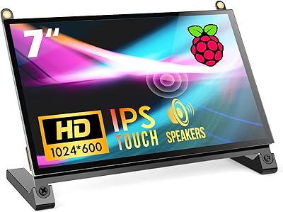 Écran norsmic raspberry pi, écran 7 pouces, ips hd 1024 x 600, tactile