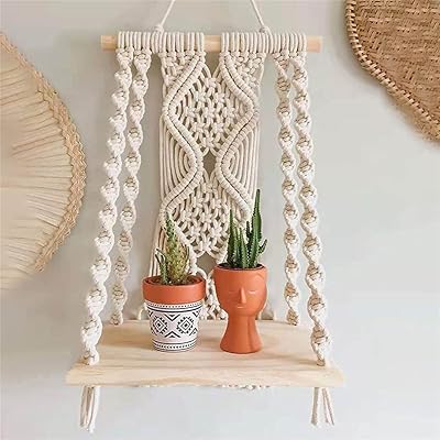 Étagère murale suspendue en macramé hiuxume décoration bohème pour chambre