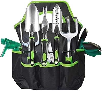 Ensemble d'outils de jardinage robustes de 9 pièces coffret cadeau extérieur avec sécateur