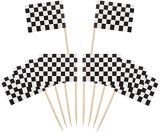 Cure-dents pour drapeau de course 100 mini décorations de cupcakes cupcakes drapeaux