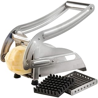Coupe-pommes de terre à 2 lames en acier inoxydable, base d'aspiration antidérapante, parfait