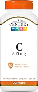 Comprimés de vitamine c twenty one century pour unisexe - 250 gélules
