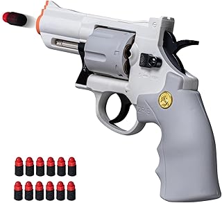Pistolet jouet avec 96 balles en mousse souple rechargeables, compatible avec le jeu