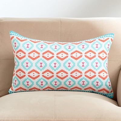 Housse de coussin imprimée home box nova paloma, taille 30 x 50 cm