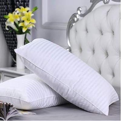 Oreiller rayé ralph aleph | lot de 2 blanc doux microfibre