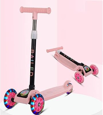 Trottinette pliable flash à 3 roues pour enfants garçons et filles avec roues