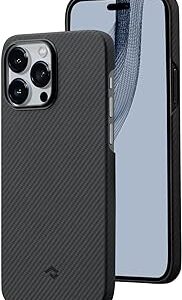 Coque pitaka pour iphone 14 pro max compatible avec magsafe, coque fine et légère pour iphone 14 pro max 6,7 pouces avec une sensation tactile sans coque, fabriquée en fibre d'aramide 600d [magez case 3 - noir/gris (sergé) ]. Diaytar : Où chaque achat est une victoire pour votre budget