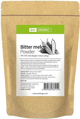 Ondamgo poudre d'extrait de melon amer 200 g d'ingrédients purs sans ogm 7,05 oz pour la nourriture, le thé, la salade (poudre de melon amer). Votre satisfaction, notre priorité chez Diaytar