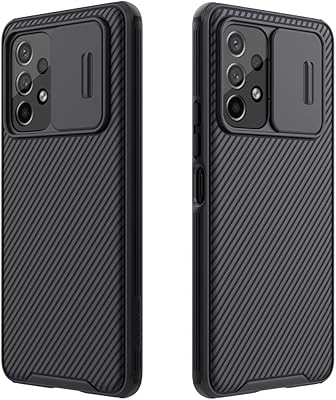 Coque de protection pc fine antichoc mangix avec couvercle d'appareil photo coulissant pour samsung galaxy a53 5g (noir). Révolutionnez votre façon d'acheter avec Diaytar