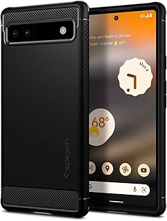 Coque spigen rugged armor conçue pour google pixel 6a (2022) - noir mat