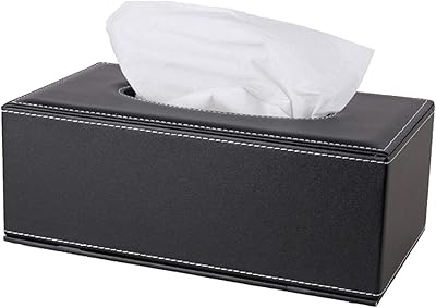 Boîte à mouchoirs en cuir, boîte à mouchoirs en papier rectangulaire, support organisateur