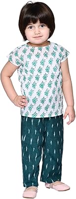 Ensemble haut de pyjama en coton imprimé vert et blanc pour bébé de 6 mois à 4 ans. Diaytar : Vivez l'expérience du shopping malin