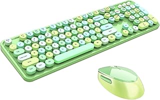 Ensemble clavier et souris sans fil usb 2,4 g multicolore pleine grandeur