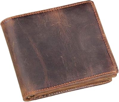 Portefeuilles en cuir véritable pour hommes - grand portefeuille italien classique à deux