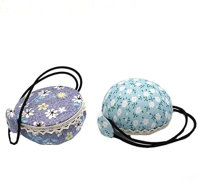 2 pièces d'aiguilles à coudre helly coussin épingles bague coussins aiguilles portables