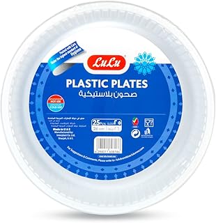 Assiettes en plastique de lulu, taille 26 cm, 25 pièces