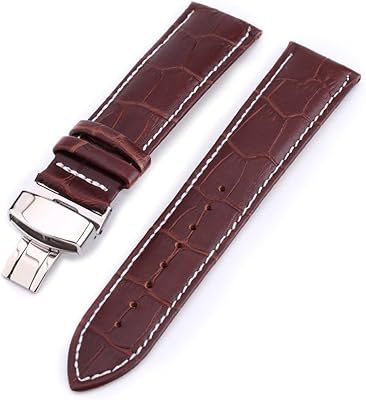 Bande de remplacement hemoblue - bracelet de montre en cuir 22 mm