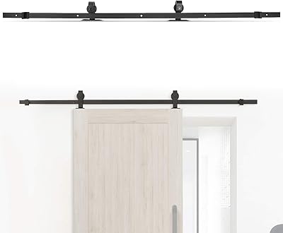 Kit de quincaillerie pour porte de grange coulissante de 66 pieds rail