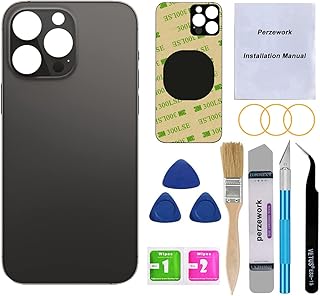 Pièce de rechange en verre arrière bearzwork d'oem pour iphone 14 pro 6,1