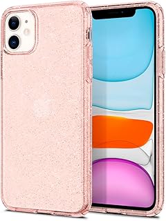 Coque de protection spigen glitter liquid crystal conçue pour iphone 11 - rose