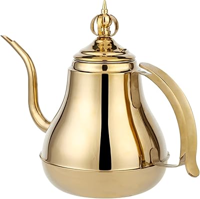 Carafe à café trionn, théière en acier inoxydable, pot doré et argenté