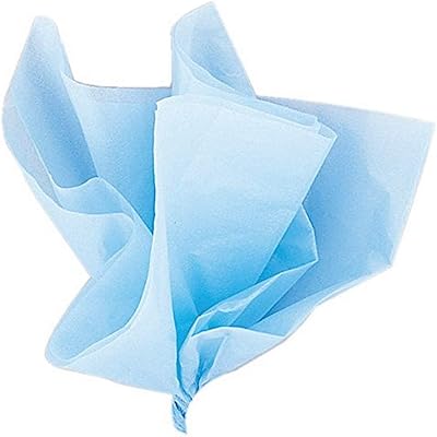 Papier de soie unique 10 pièces, bleu bébé