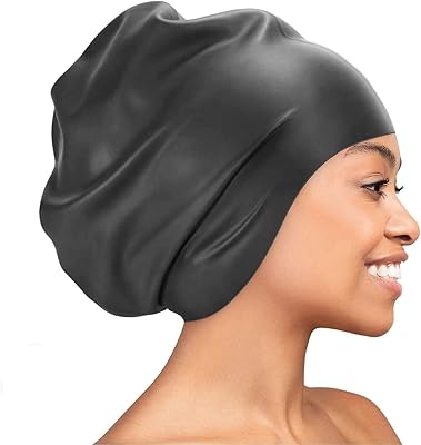 Bonnet de bain extra large pour tresses et tresses, bonnets de bain