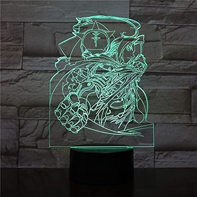 Veilleuse led 3d usb edward alric pour enfants, veilleuse néon entièrement en métal