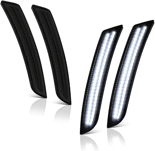 Vipmotoz feu de position avant et latéral à led entièrement blanc pour lentilles