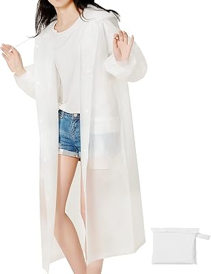 Imperméable réutilisable pour adulte imperméable long en vinyle eva avec capuche