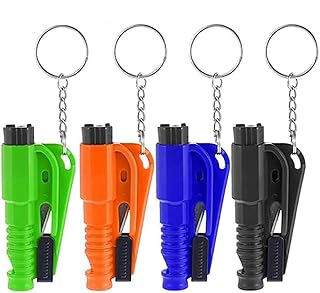 Kit d'urgence pour voiture sanobel avec porte-clés, 4 outils d'évacuation d'urgence, marteau