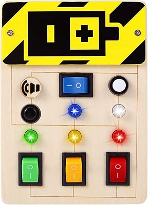 Planche occupée avec lumière led jouets montessori avec interrupteur à bascule planche montessori
