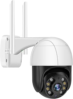 Caméra de sécurité extérieure ptz 1080p étanche 2mp avec vision nocturne, détection
