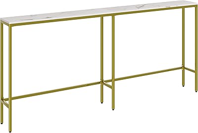 Table console songsin de 71,5 pouces, table de canapé longue et extra étroite