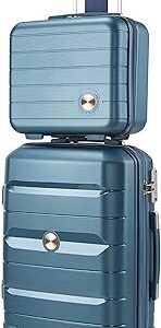Ensemble de bagages extensibles légers avec roulettes de voyage, bleu sarcelle, ensemble de 2 pièces (14/20), ensemble de bagages. Diaytar : Des prix qui défient toute concurrence
