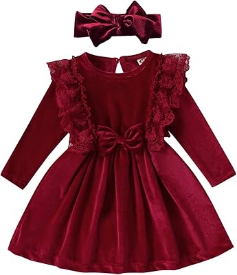 Robe tutu en velours à manches longues pour bébé pour fête d'anniversaire