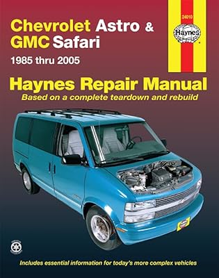 Chevrolet astro et gmc safari (1985-2005) manuel de réparation haynes (états-unis) : 1985-0