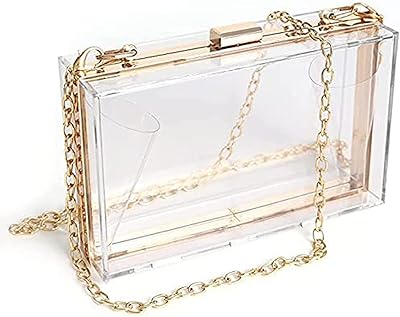 Un sac à main transparent pour femme en acrylique avec une bandoulière