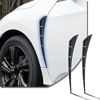2 pièces mitsia aile latérale de voiture grille d'aération abs aileron en fiber