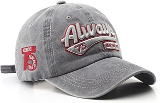 Casquette de baseball brodée avec lettre vintage, réglable, extérieur et plage