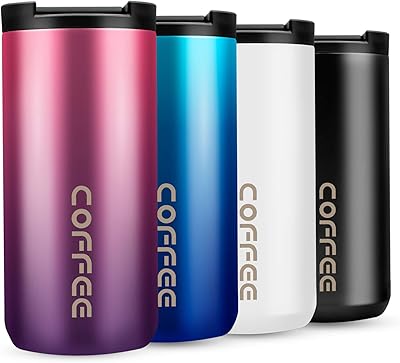 Tasse de voyage isotherme à double paroi en acier inoxydable avec couvercle anti-fuite