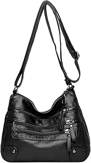 Sac à bandoulière pour femme en cuir souple sac multicouche au de sign