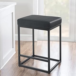 Alpha home tabouret sans dossier en cuir pu de 24 pouces pour cuisine