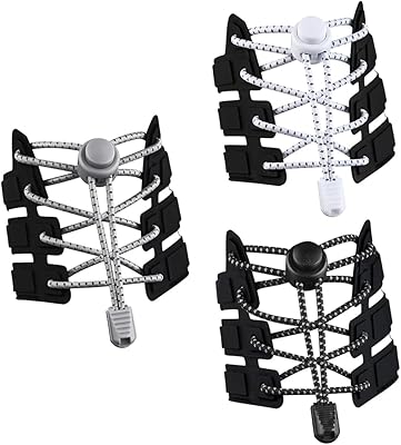 Lacets de chaussures, 3 paires de lacets élastiques sans nœuds, lacets élastiques