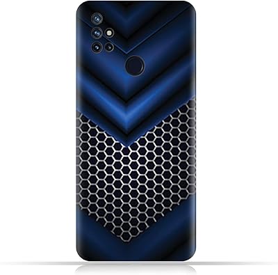 Coque en tpu amc design abstract blue mesh pour oneplus nord n10 5g