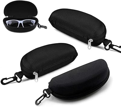 Étui à lunettes de soleil fermeture éclair castowave paquet de 3 avec mousqueton